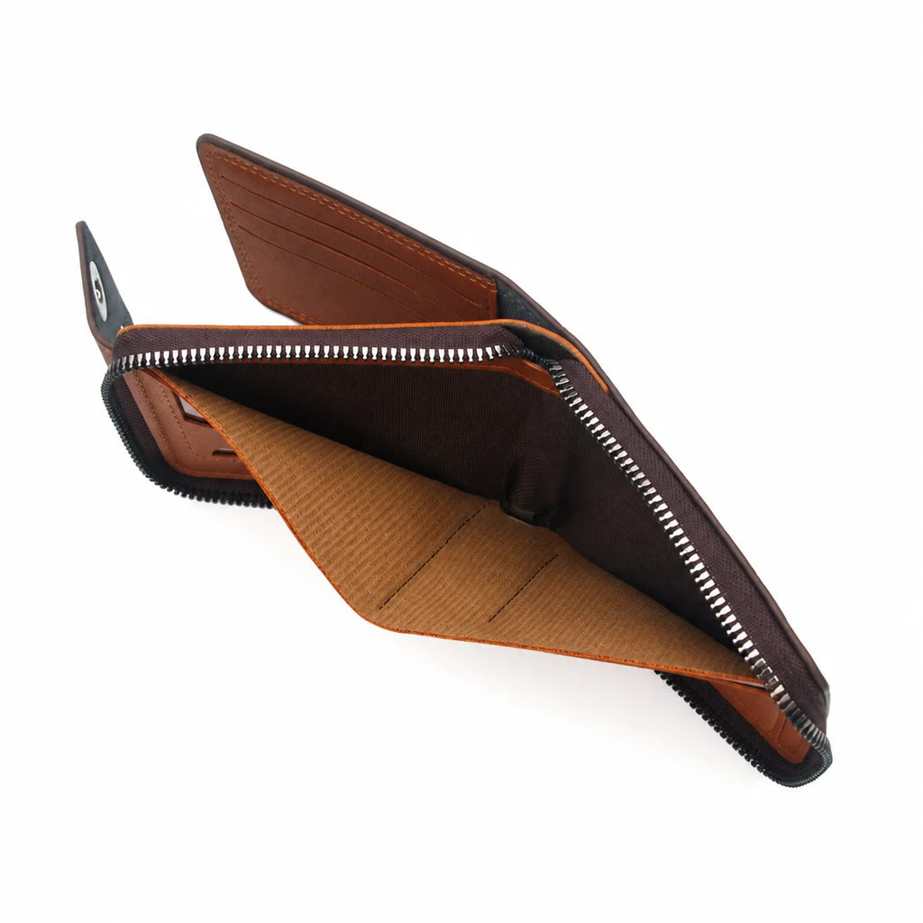 Men's Colorblock PU Bifold Wallet – Dual Magnetic Multi Card Slot Men's Bifold Wallet SWANS
