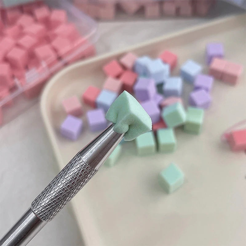50/100Pcs Gradient Nail Art Sponge Set & Grab Pen – Ombre Nail Art Sponge Set SWANS