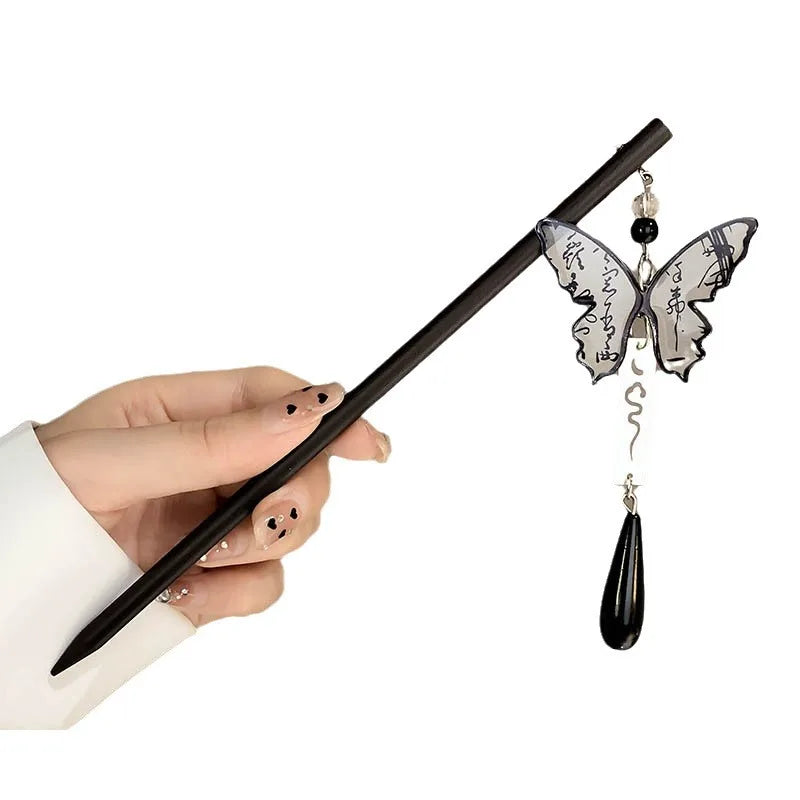 Wooden Hairpin Chinese Style Ruyi Tassel Hair Stick Hair Stick Accessory SWANS