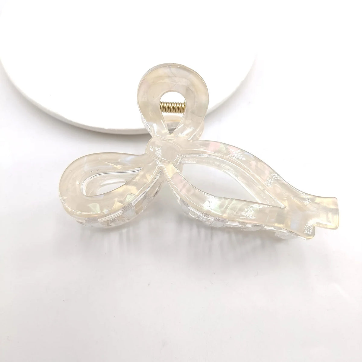 Women's Bow Hair Claw Clip – Acetate Luxury Headdress Bow Hair Claw Clip SWANS Yellow