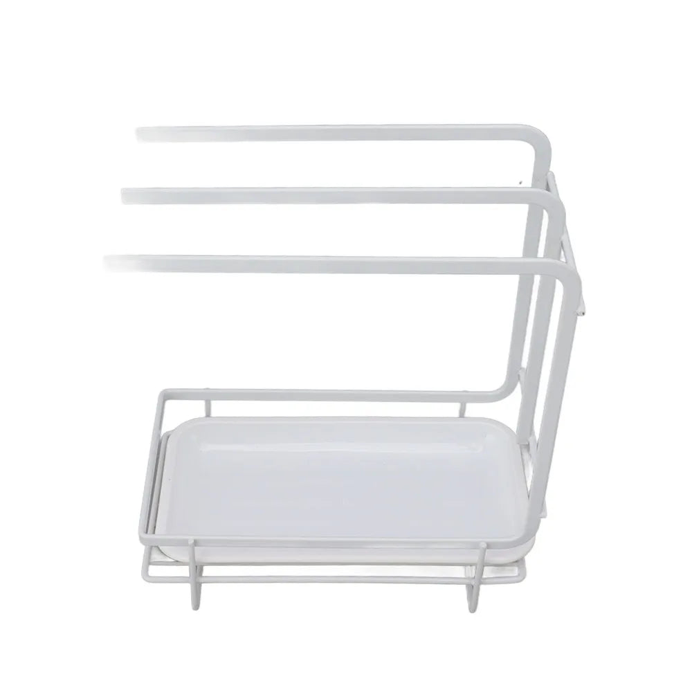 SWANS Iron Sponge Holder & Dish Drying Rack with Drain Pan Sink Sponge Organizer SWANS