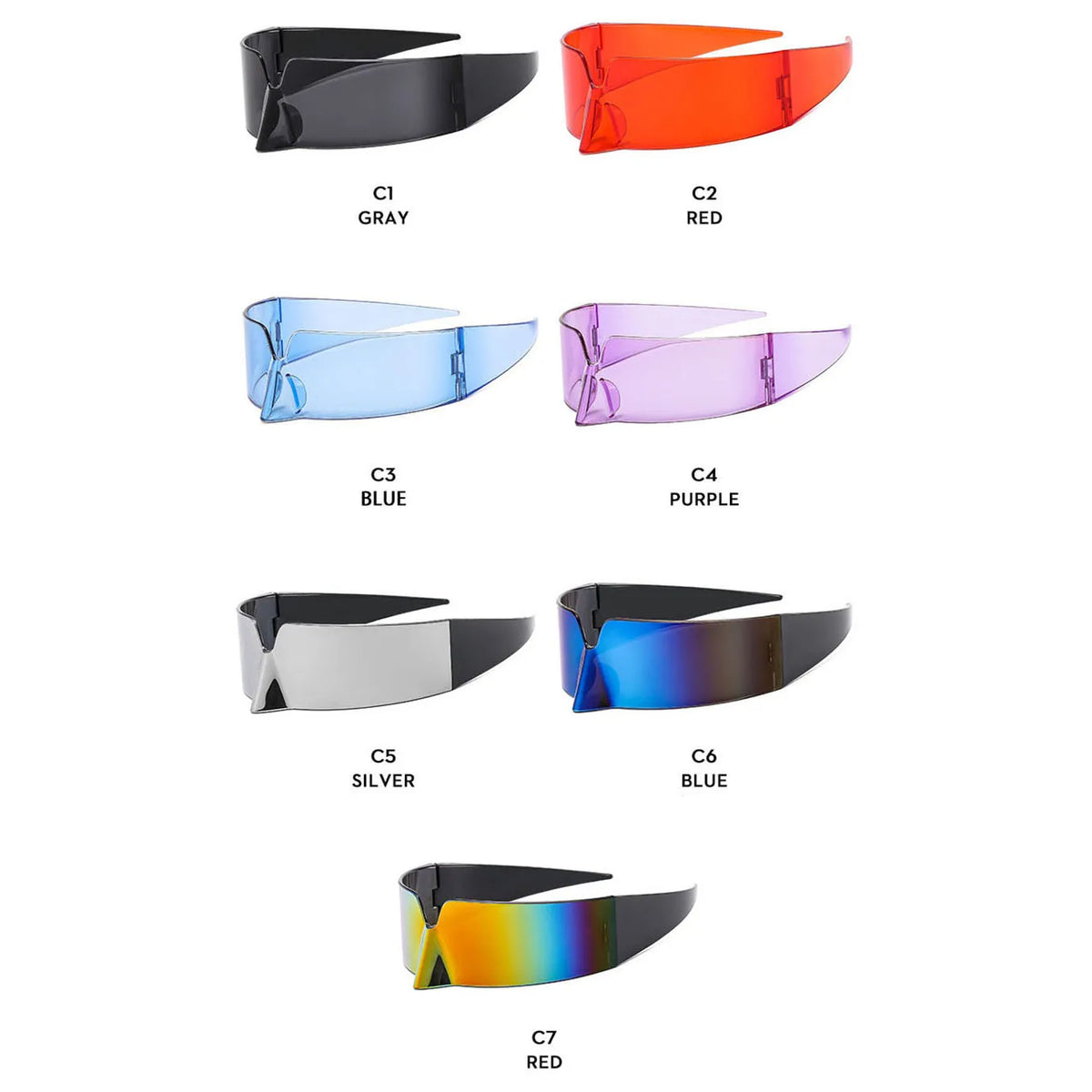 Y2K Rimless UV400 Sunglasses – Punk Vintage Goggle Unisex Fashion Sunglasses SWANS