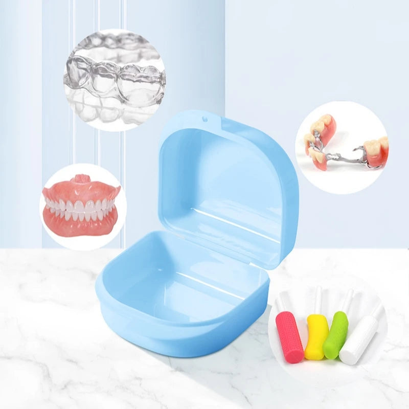 Portable Denture & Retainer Storage Box – 1/2/3 Pack Dental Retainer Case SWANS