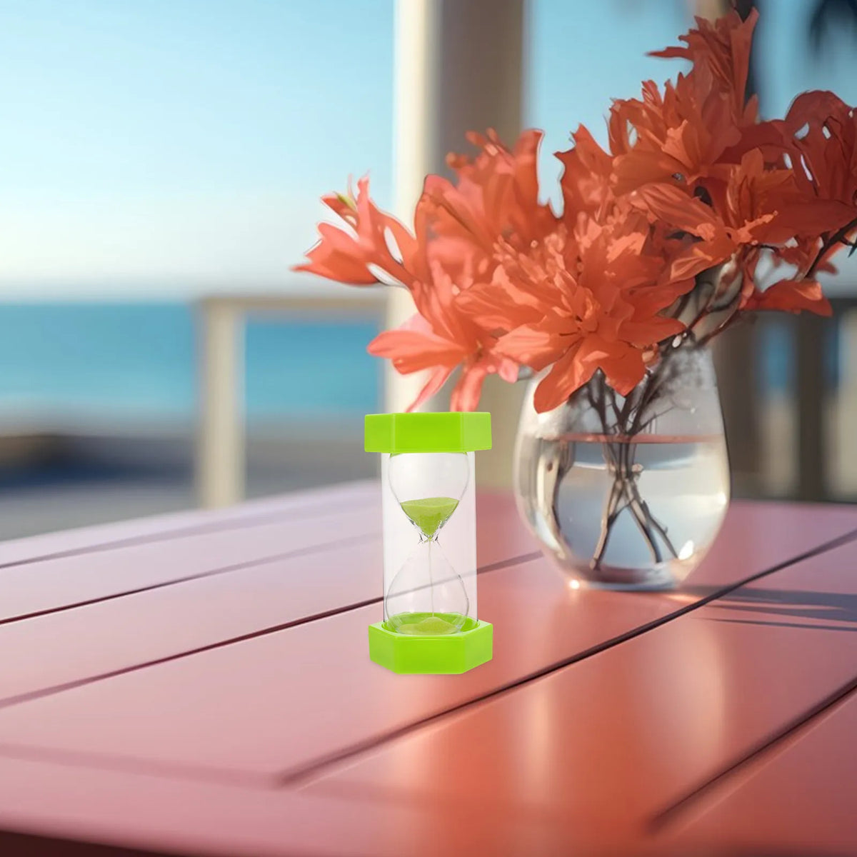 Hexagon Sand Timer 2-Min Hourglass – Kitchen & Classroom Sand Hourglass Timer SWANS