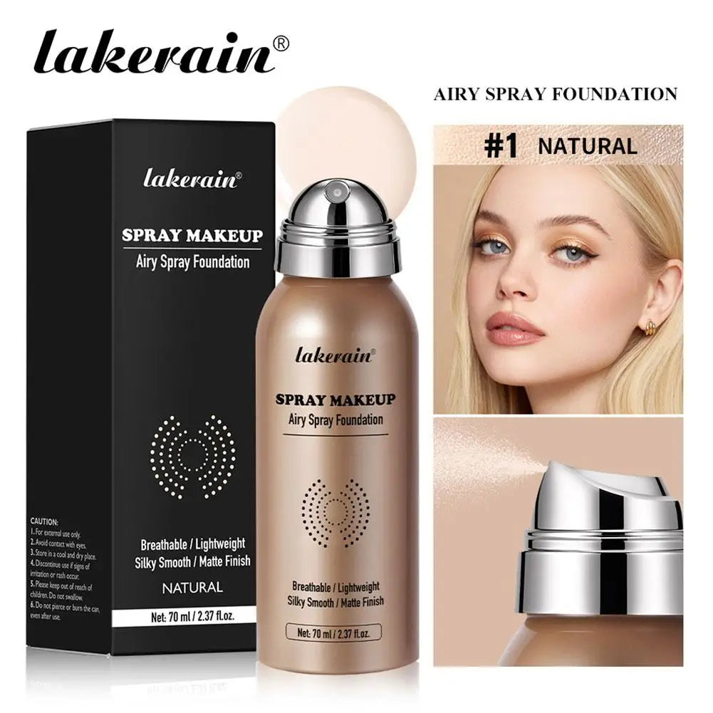 SWANS 70ml Matte Spray Foundation – Lightweight Full Coverage Spray Foundation SWANS NATURAL