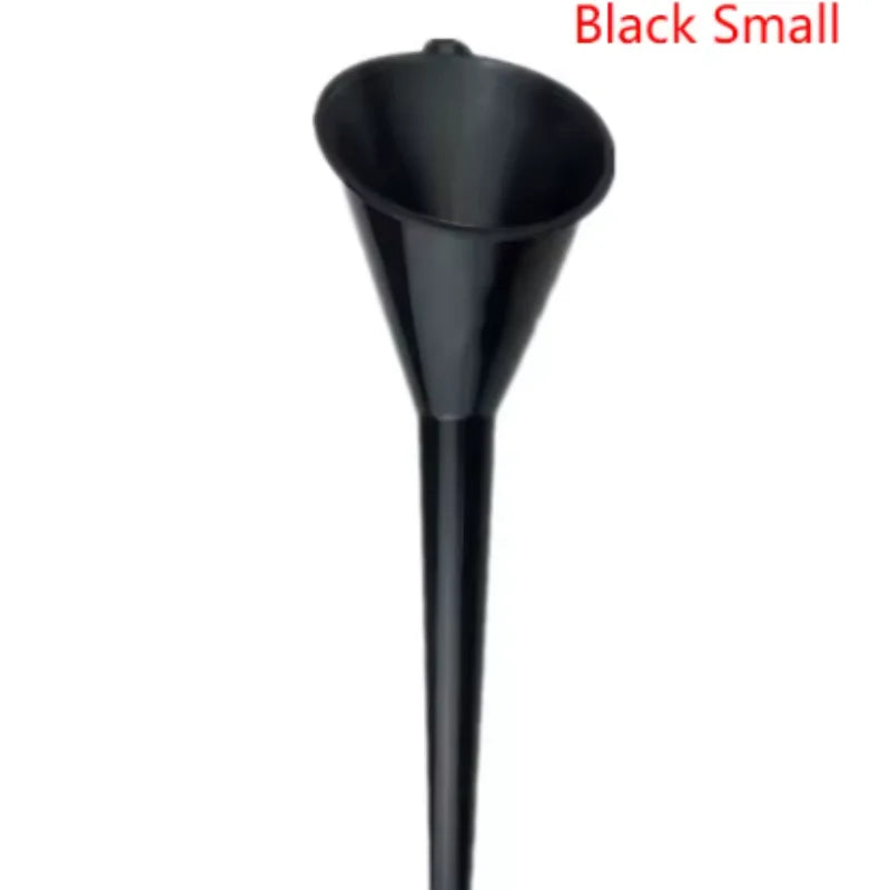 Long Stem Anti-Splash Fuel Oil Funnel for Car & Motorcycle Automotive Fuel Funnel SWANS S black