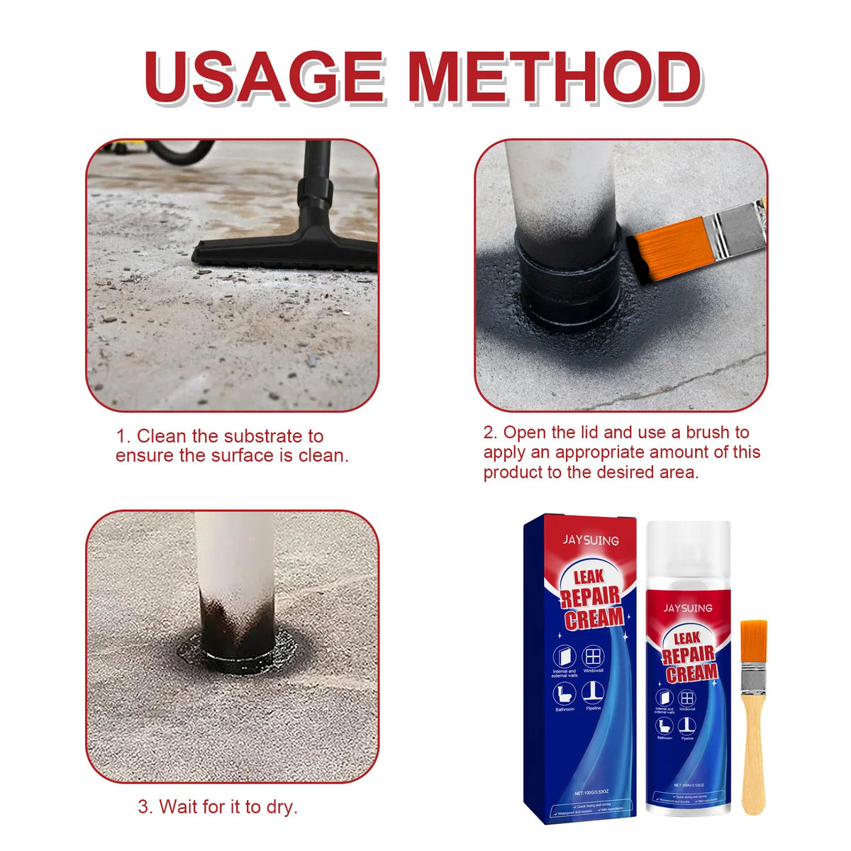 Waterproof Leak Repair Sealant Glue 100ml – Indoor & Outdoor Waterproof Sealant SWANS