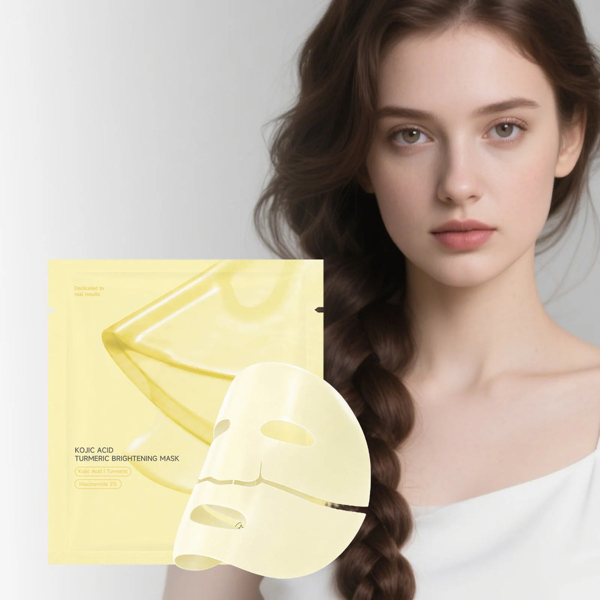 Turmeric Brightening Face Mask – Hydrating & Firming Sheet Brightening Face Mask SWANS