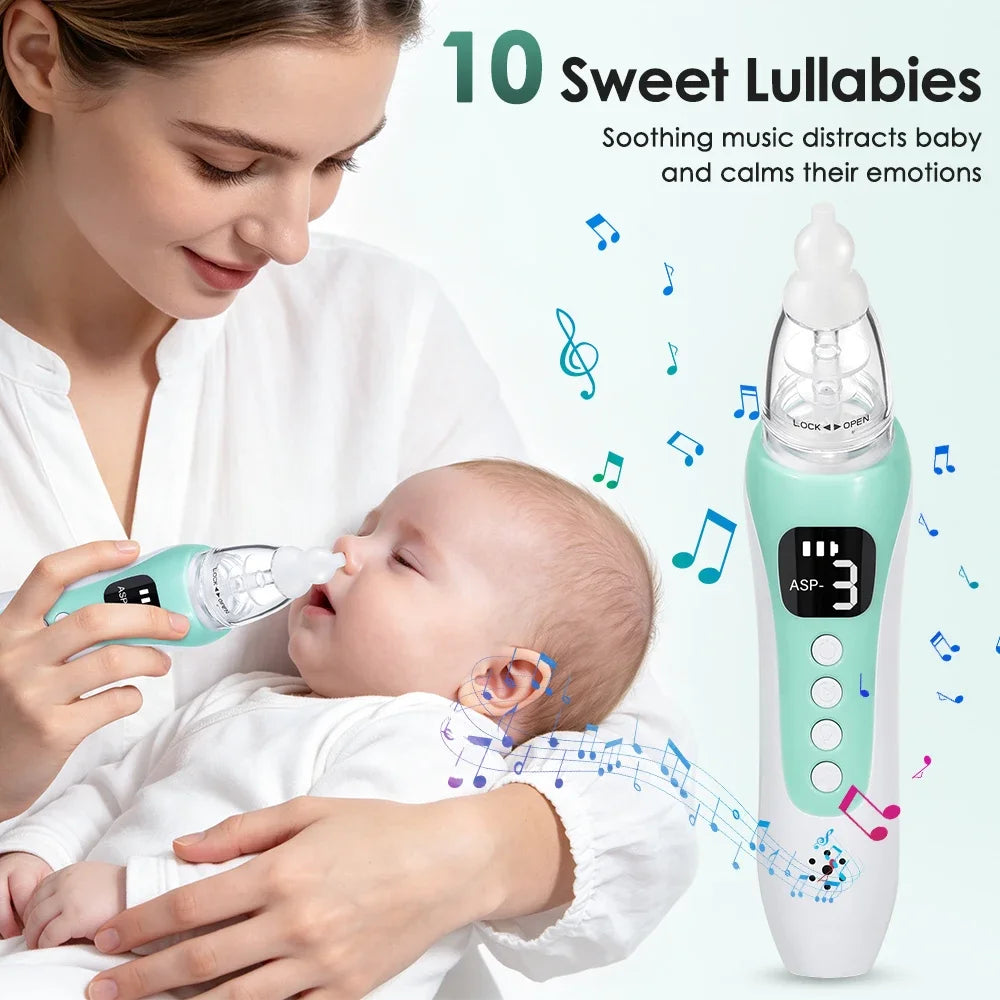 Hailicare Baby Nasal Aspirator – 3 Levels, Music & Light Baby Nasal Aspirator SWANS