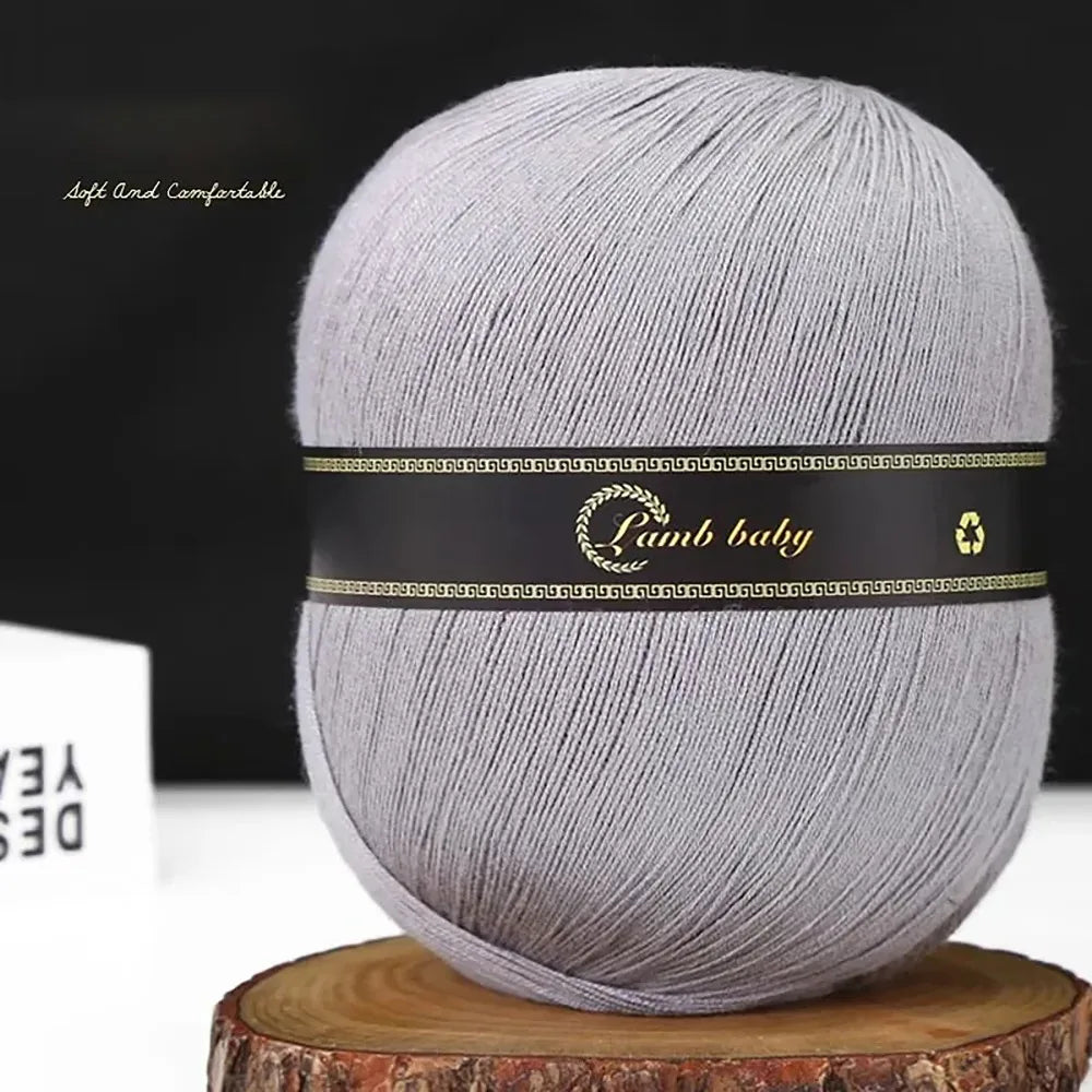Silk Cotton Lace Yarn – Thin Crochet & Knitting Yarn for Shawls Lace Knitting Yarn SWANS GREY