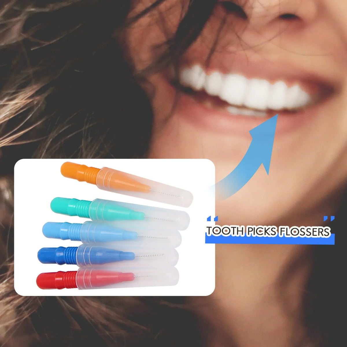 100-Pack Interdental Brushes – Soft Picks & Toothpick Cleaners Interdental Brush SWANS As Shown