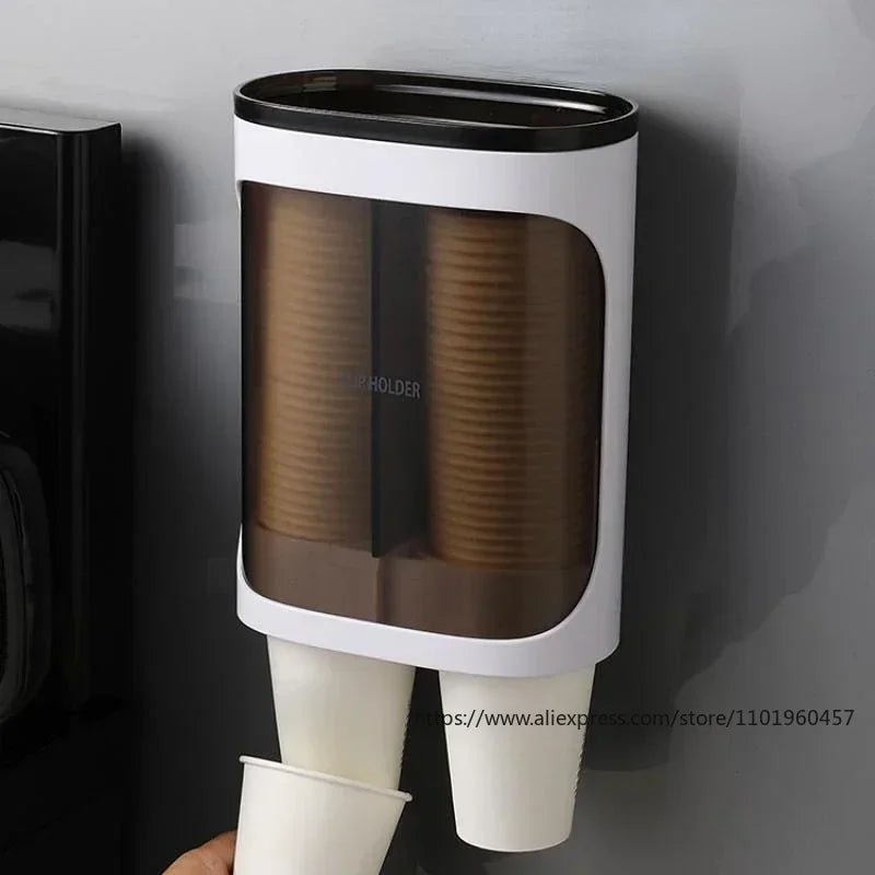 SWANS Automatic Paper Cup Dispenser – Double Wall Mount Holder Cup Dispenser SWANS