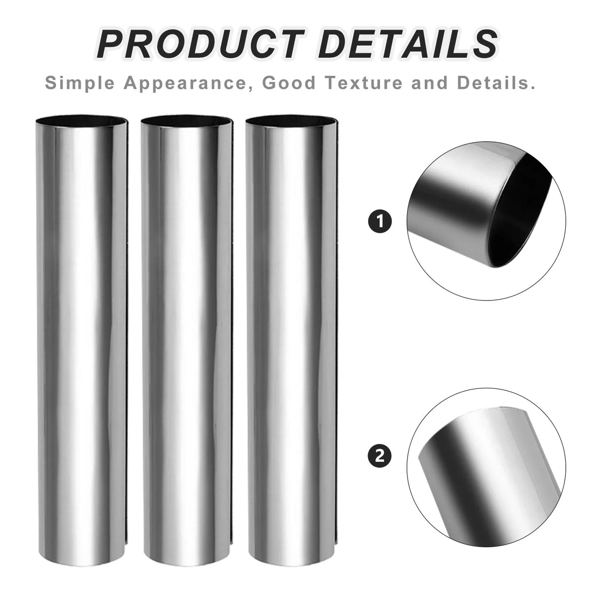 10-Pack Stainless Steel Cream Horn & Cannoli Molds Non-Stick Pastry Baking Molds SWANS