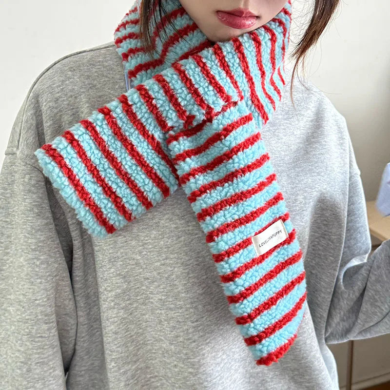 Women's Vibrant Striped Winter Scarf – Soft Cozy Neckwear Winter Scarf SWANS