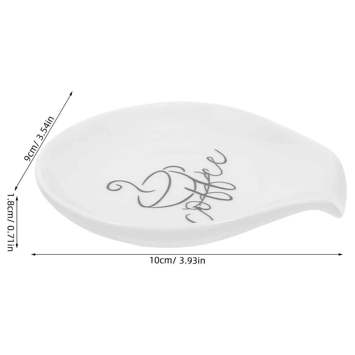 White Ceramic Spoon Rest – Coffee Bar Countertop Tray | ROSENICE Ceramic Spoon Rest SWANS