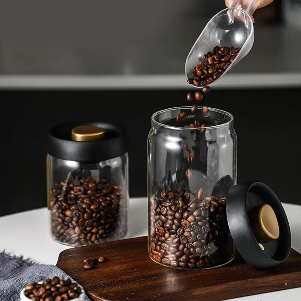 SWANS Vacuum Sealed Glass Coffee Bean Airtight Storage Jar Airtight Storage Jar SWANS