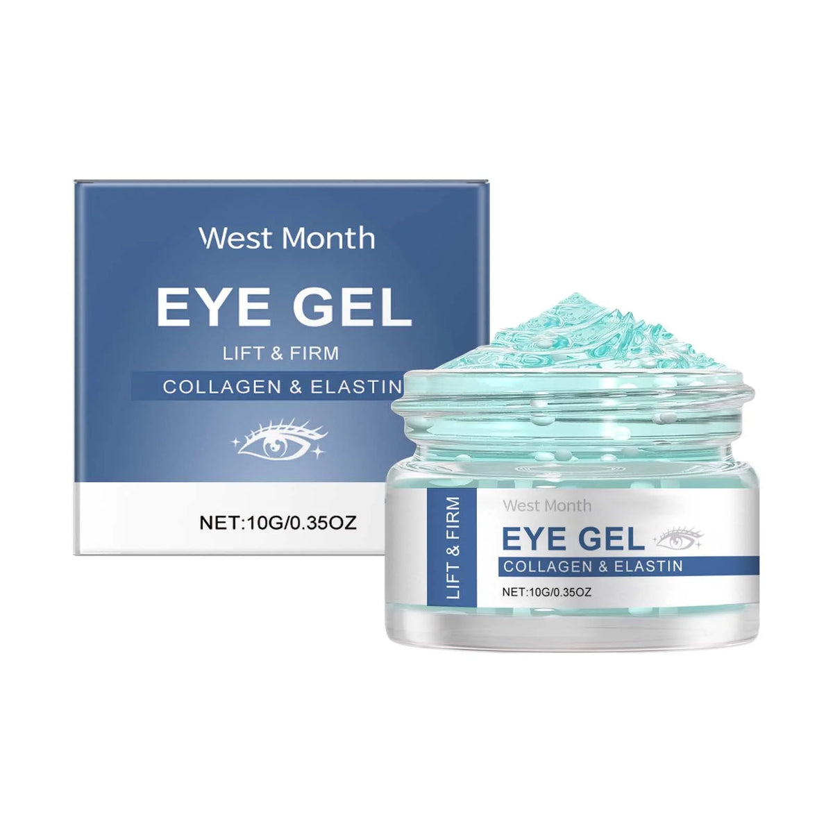 WEST MONTH Collagen Eye Gel – Firm, Brighten & Hydrate Eye Gel Cream SWANS 10g Boxed