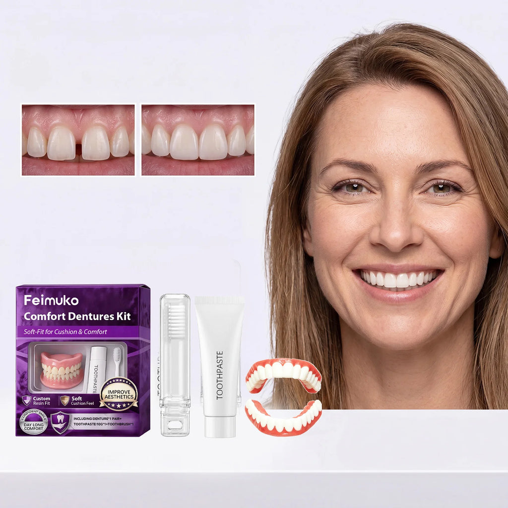 FEIMUKO Denture Modification Kit – Secure Fit & Natural Look Denture Adhesive Kit SWANS