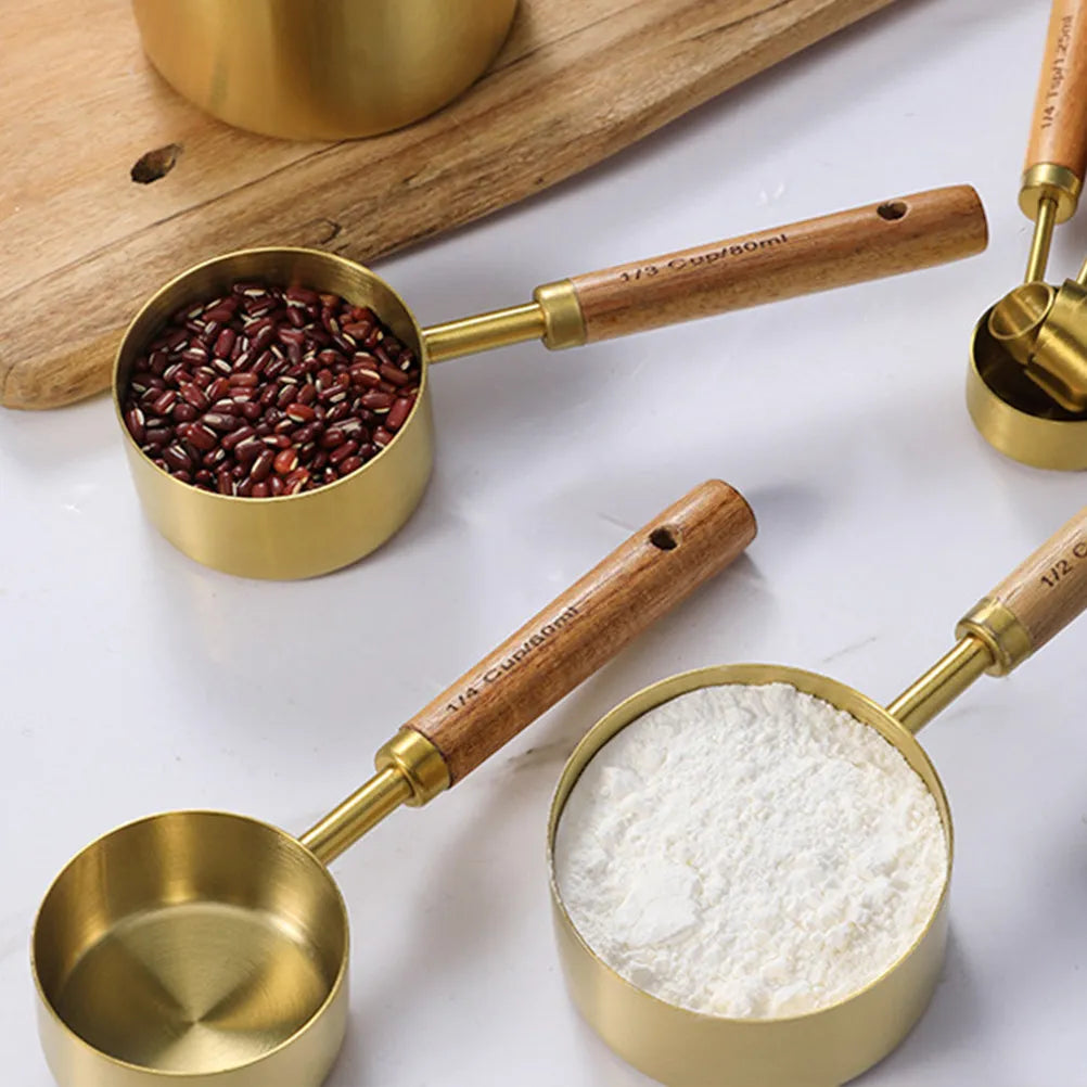 ROSENICE 4-Piece Stainless Steel Measuring Spoon Set | Kitchen Measuring Spoon Set SWANS