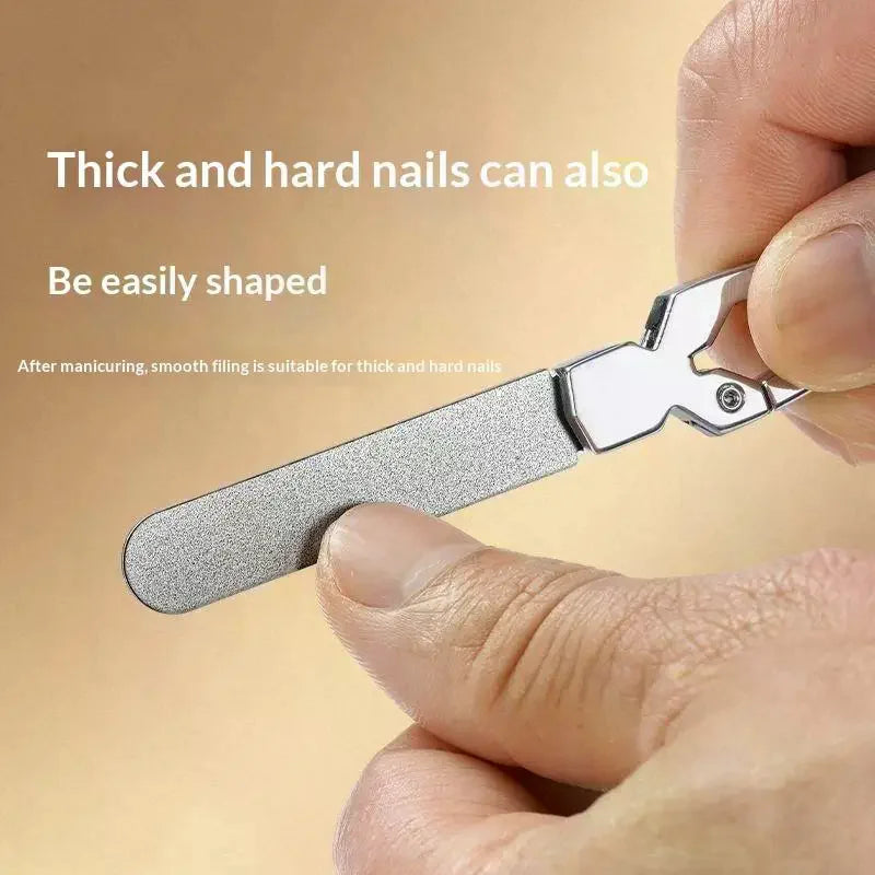 Double-Sided Stainless Steel Nail File – Coarse & Fine Grit Nail File SWANS