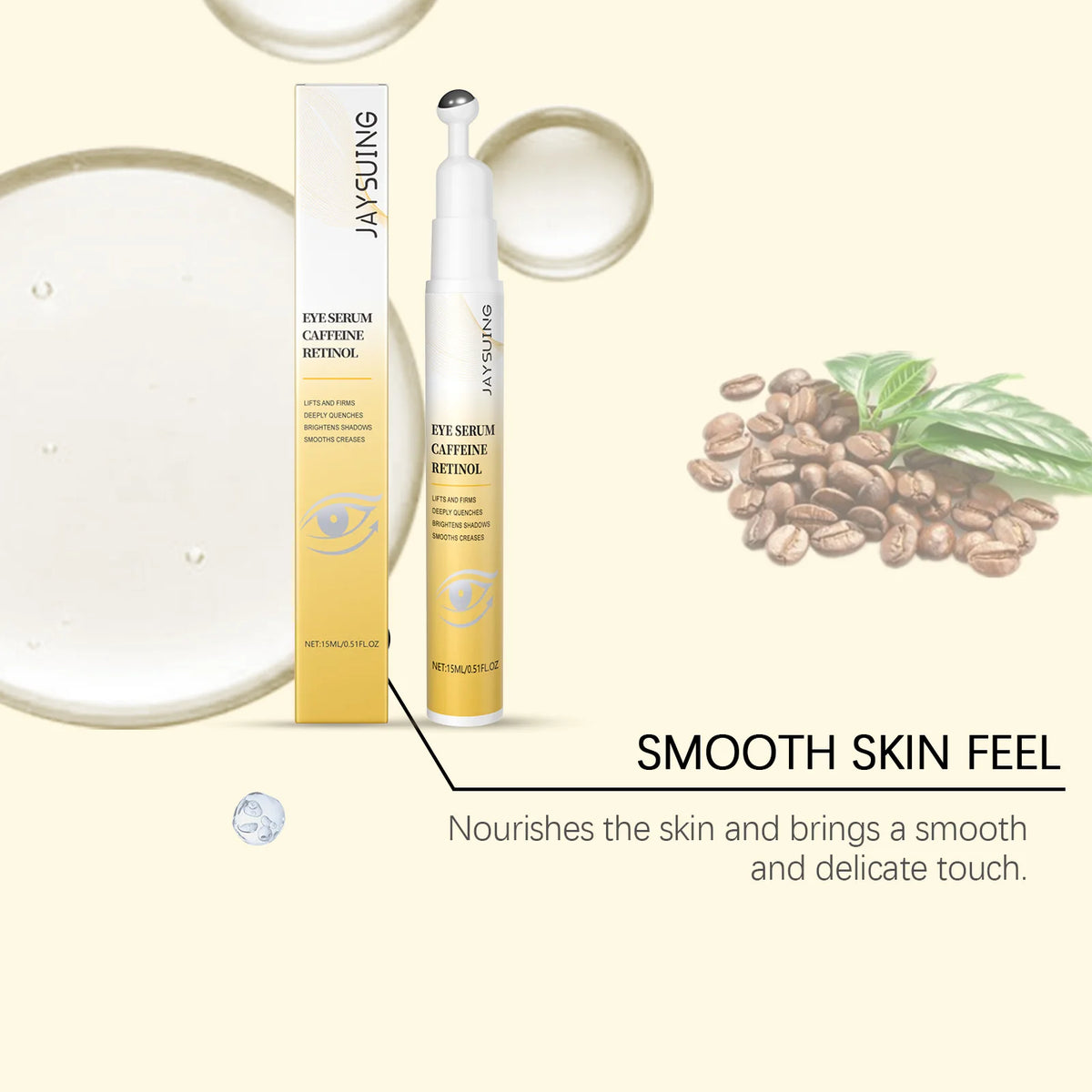 Retinol Eye Serum Roller – Brightening, Firming & Hydrating Eye Serum Roller SWANS