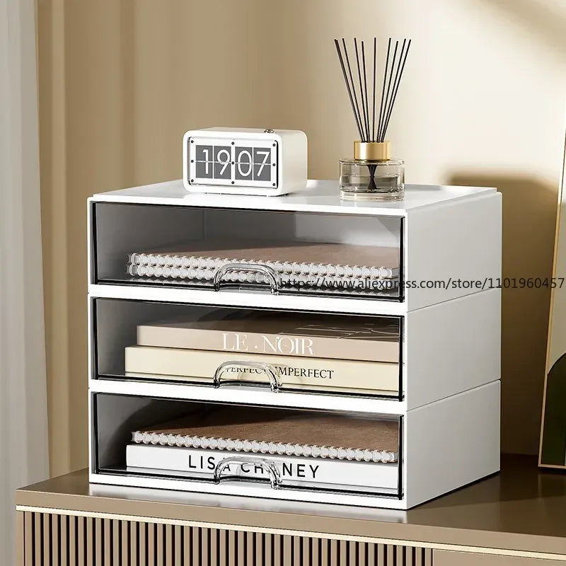 Transparent Desktop Drawer Cabinet – Desk Organizer Box Desktop Drawer Organizer SWANS