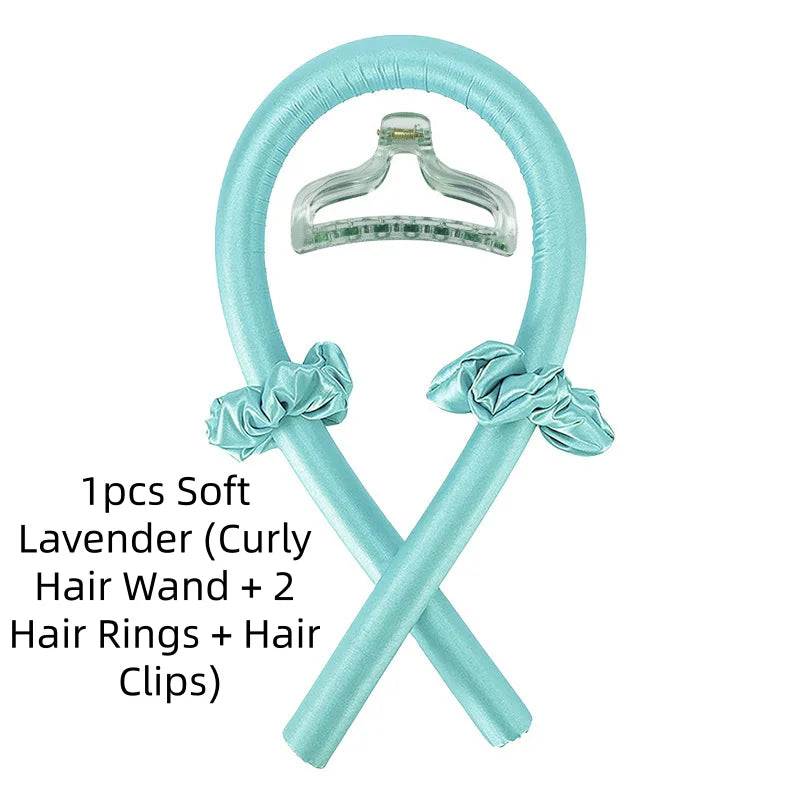 Foam No-Heat Sleeping Hair Curlers – Big Wave Styler 1/3/5pc Hair Curl Styler SWANS 1pcs Soft blue