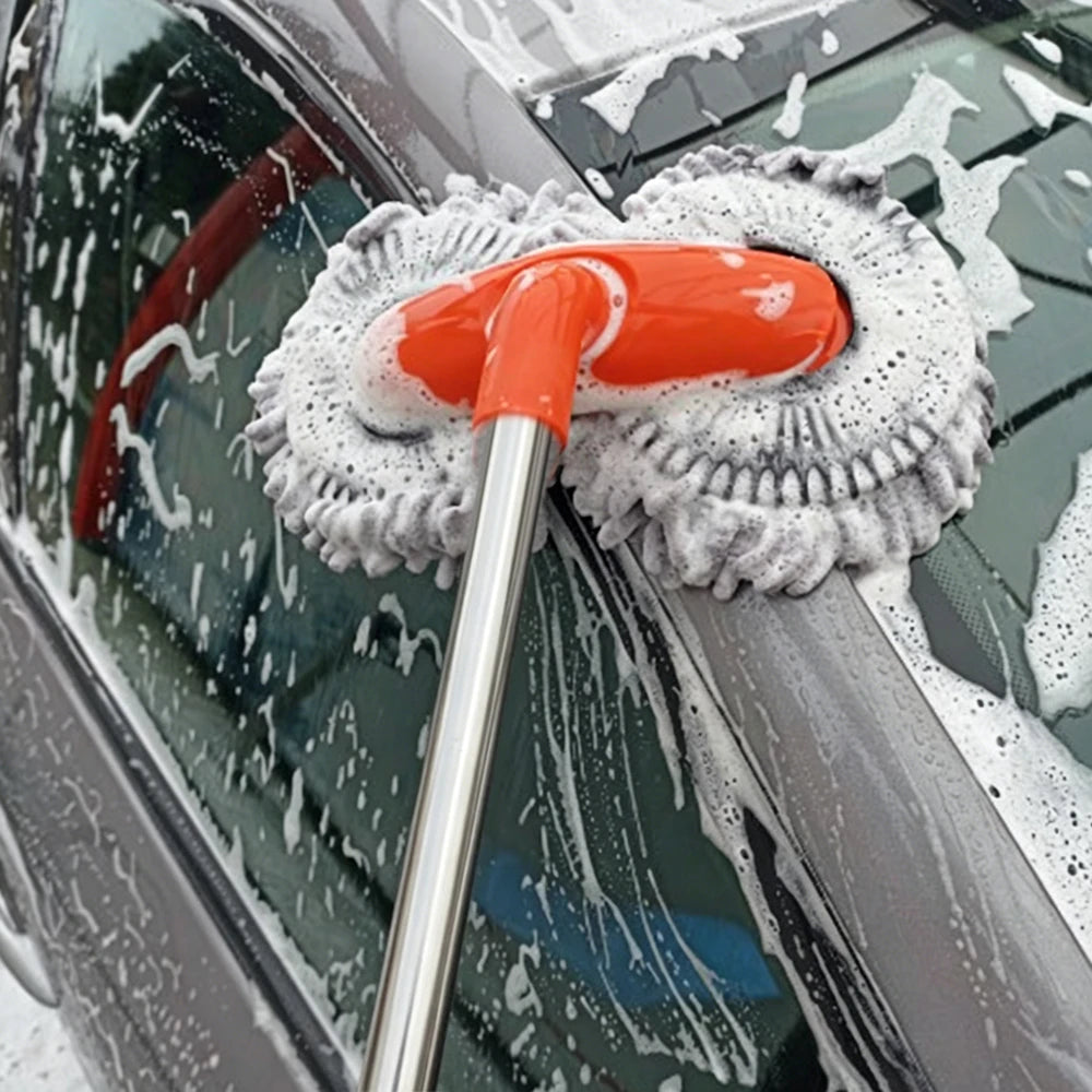 HVIERO Microfiber Car Wash Mop – Long Handle 360° Brush Car Wash Mop SWANS