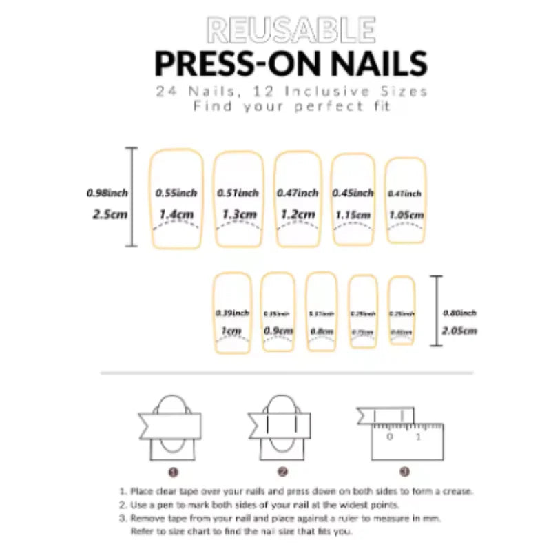 SWANS Green Lightning Press-On Nails Mid-Length Square 24pc Press-On Nails SWANS