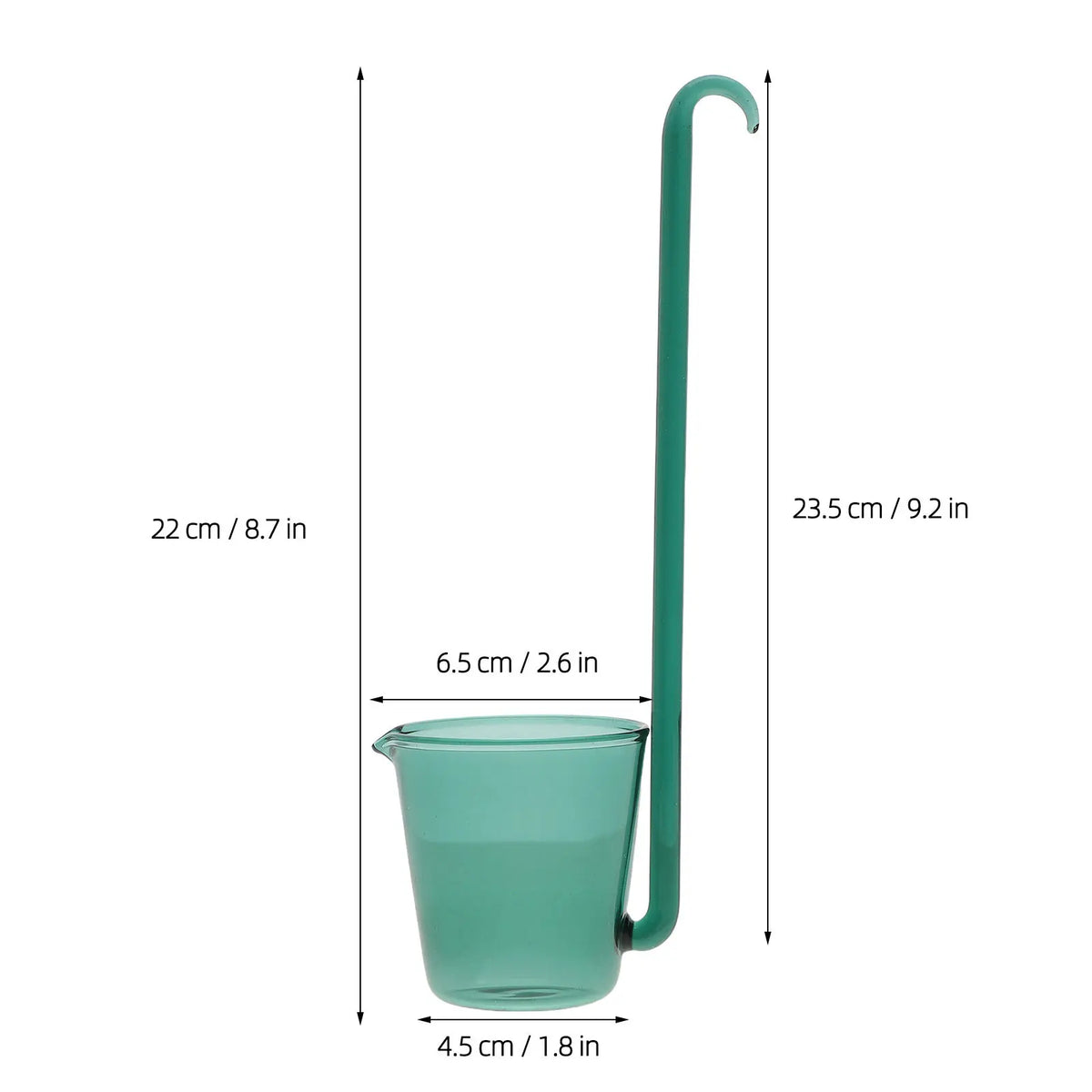 WINOMO 130ml Glass Punch Ladle – Long Handle Borosilicate Glass Serving Ladle SWANS