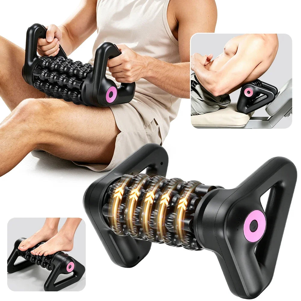 Hailicare 3D Motorized Massage Roller – 5-Speed Fascia Gun Motorized Massage Roller SWANS