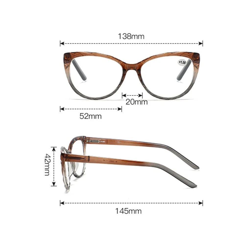 Cat Eye Reading Glasses Unisex Anti-Blue Light | KLASSNUM Reading Glasses SWANS