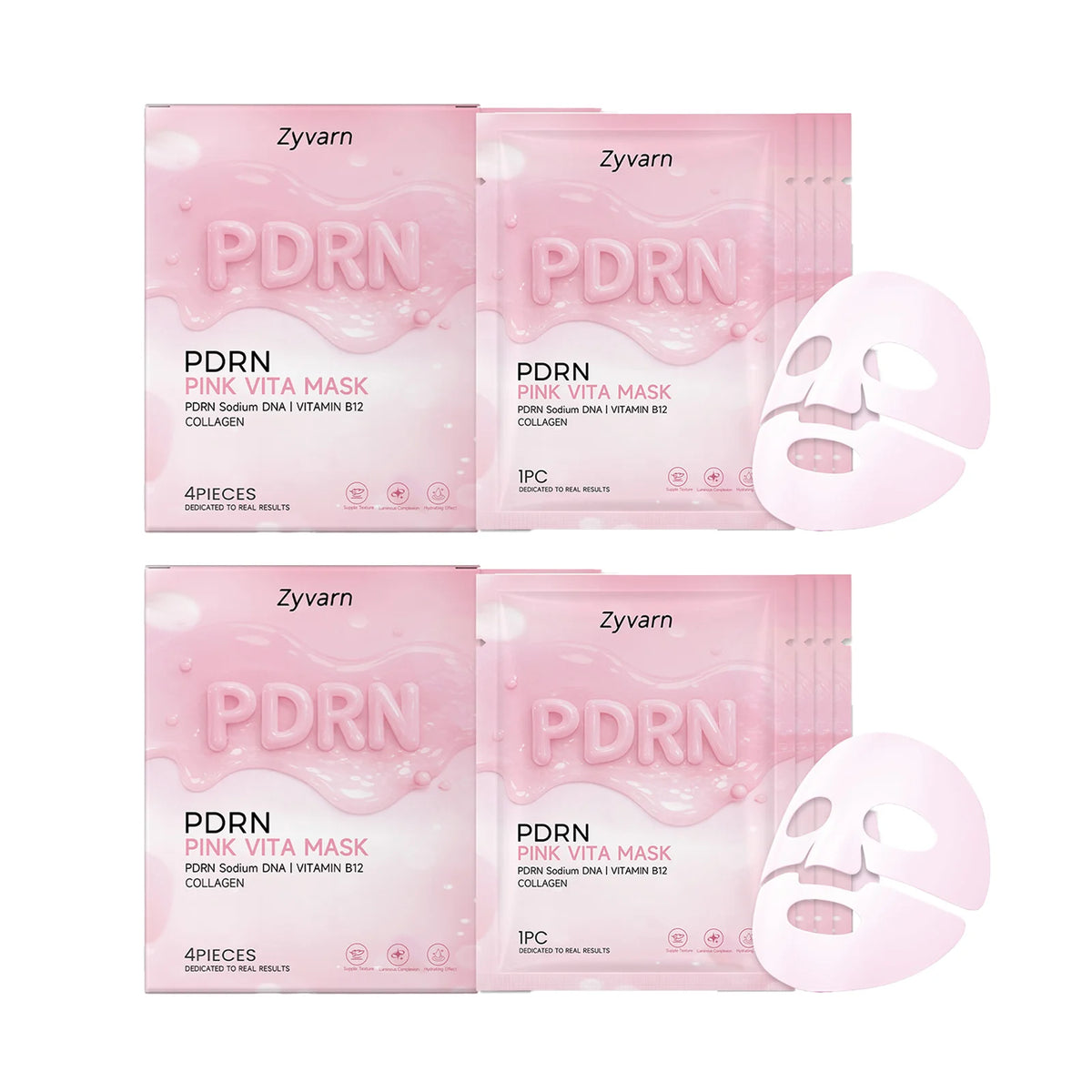 ZYVARN Collagen Face Mask – Firming, Hydrating & Brightening Collagen Face Mask SWANS 8pcs boxed