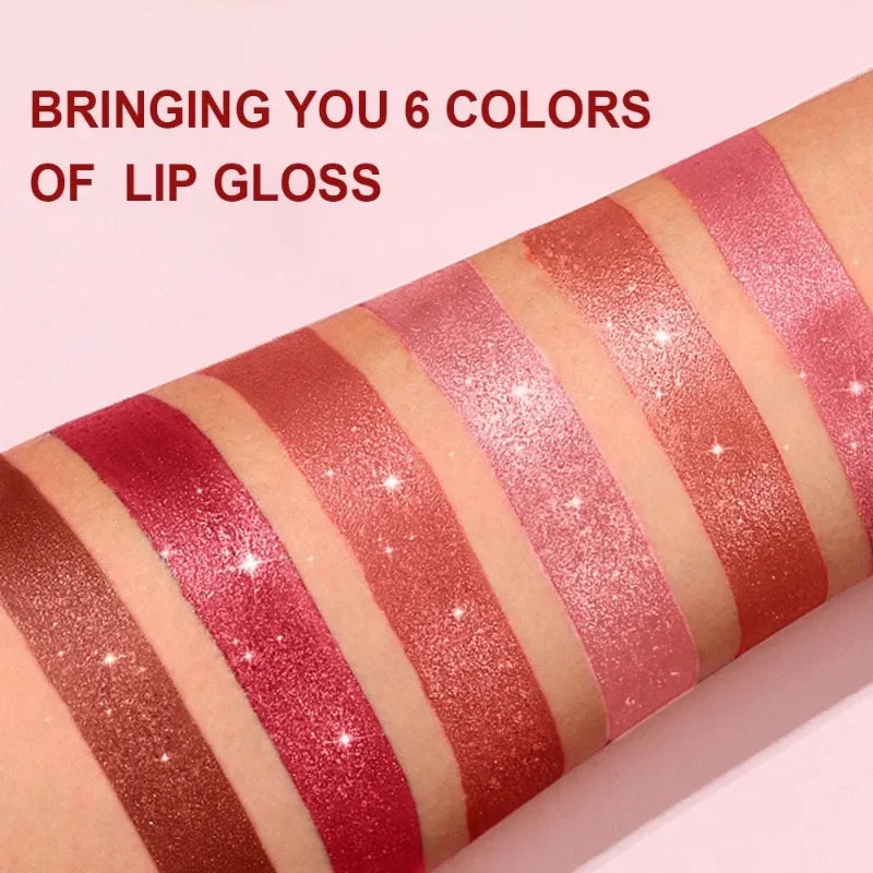 Diamond Glitter Lipstick – Waterproof Moisturizing Metallic Lip Gloss Glitter Lipstick SWANS