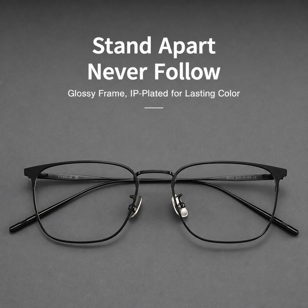 Pure Titanium Square Full Rim Eyeglass Frames – Unisex Eyeglass Frames SWANS