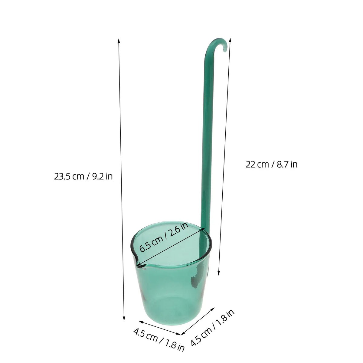WINOMO 130ml Glass Punch Ladle – Long Handle Borosilicate Glass Serving Ladle SWANS