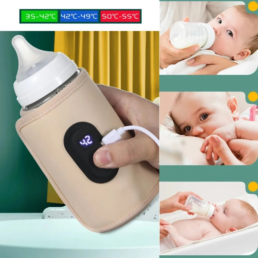 USB Portable Baby Bottle Warmer Bag – Travel Heating Sleeve Baby Bottle Warmer SWANS