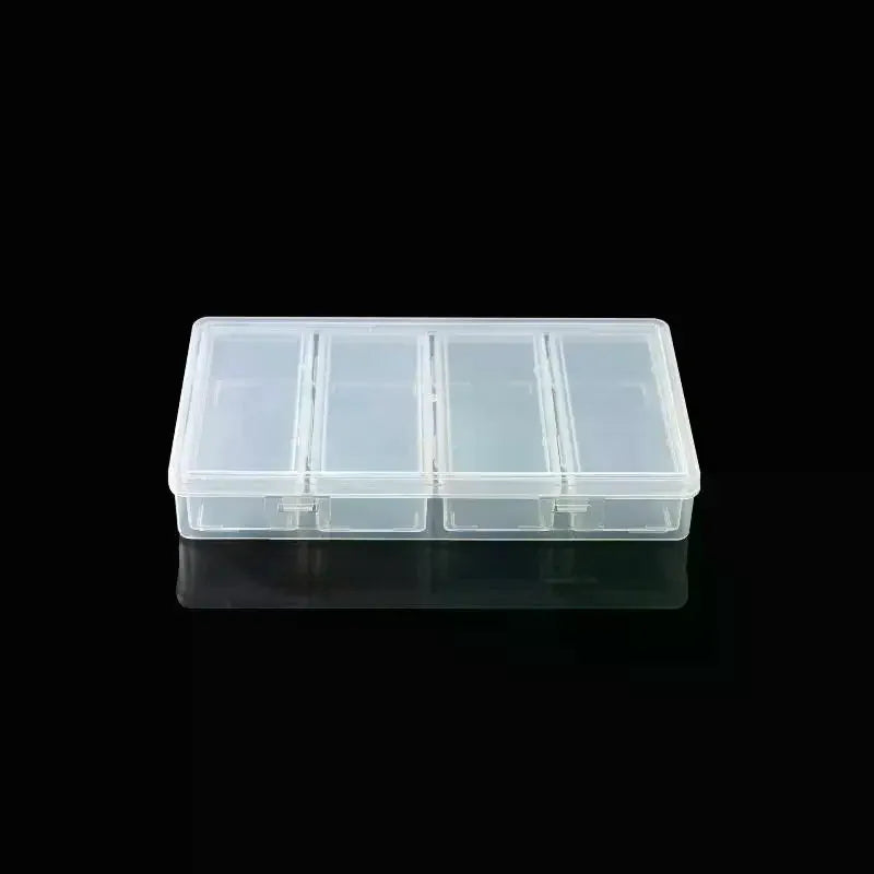 Clear Plastic Storage Box with 4 Removable Dividers | Organizer Storage Organizer Box SWANS