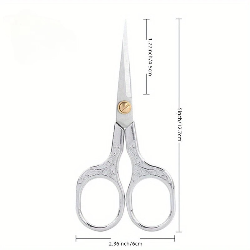 Vintage Plum Blossom Craft Scissors – Stainless Steel Embroidery Craft Scissors SWANS silver 1pc