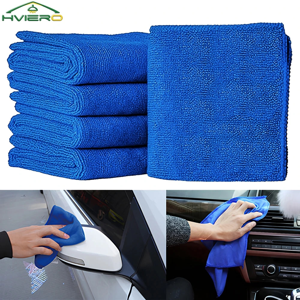 HVIERO Microfiber Car Cleaning Towels 2/5/10 Pack 25×25cm Car Detailing Towel SWANS