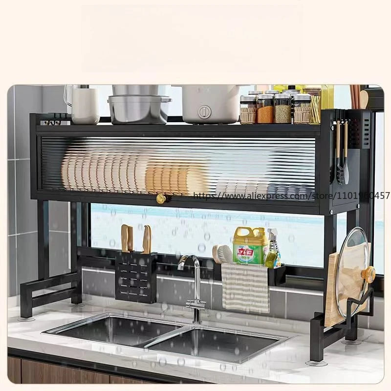 SWANS Dish Drying Rack Countertop Organizer with Drainage Dish Drying Rack SWANS