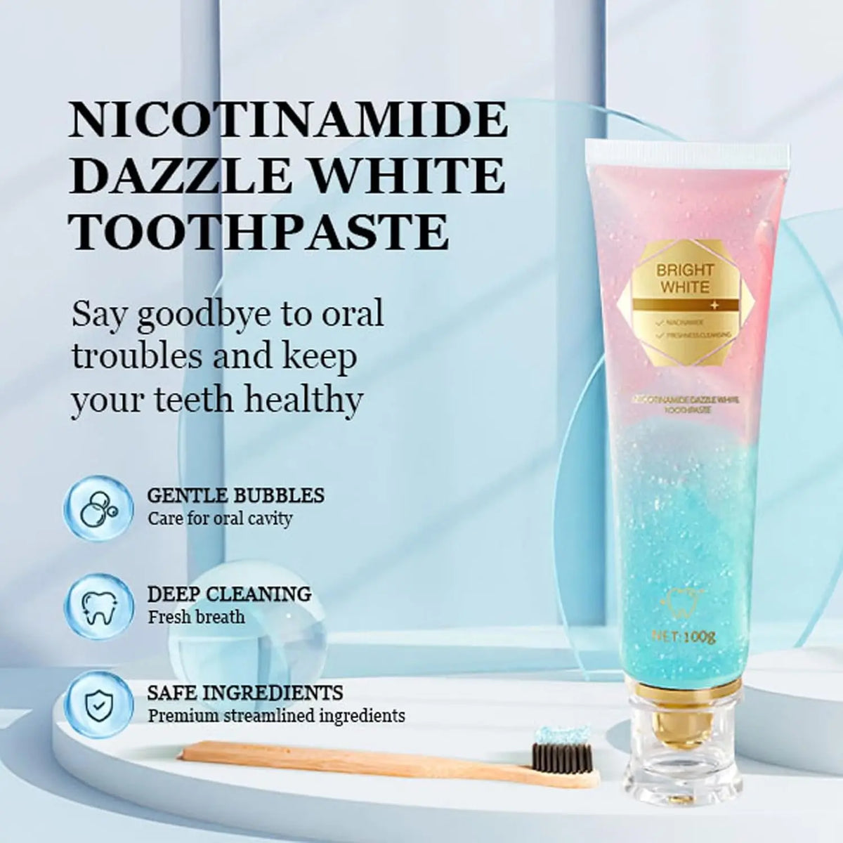 SWANS Niacinamide Whitening Toothpaste – Enamel & Fresh Breath Whitening Toothpaste SWANS