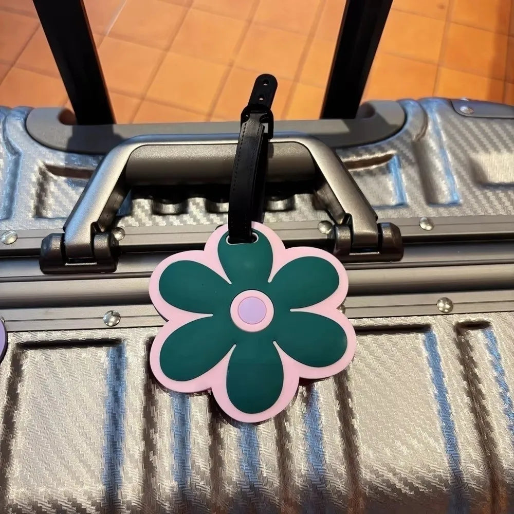 Flower Luggage Tag with Signature Card | Travel Bag ID Tag Luggage Tag SWANS