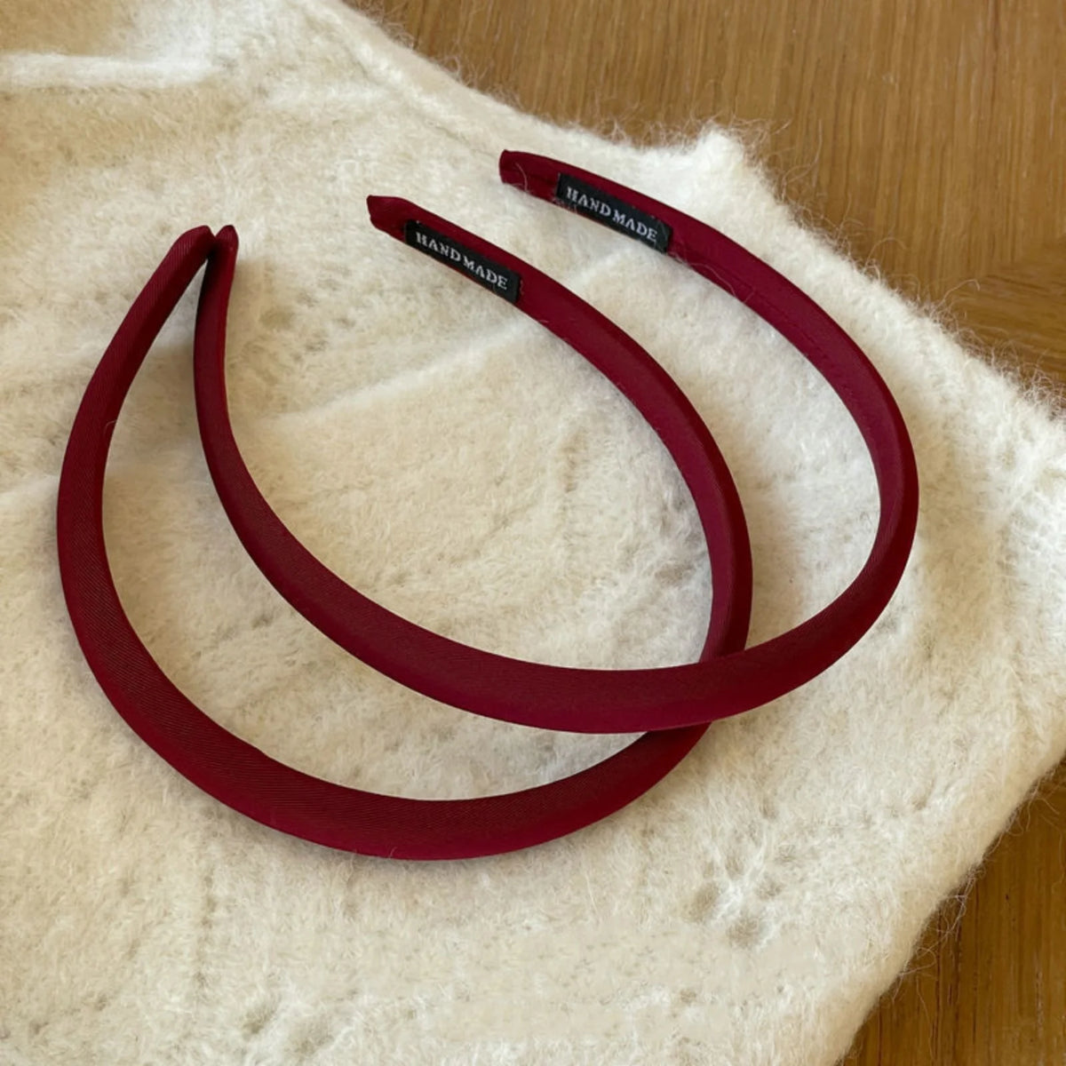Korean Retro Thin Hair Hoop – Wine Red Headband for Women Hair Headband SWANS