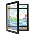 Kids Art Display Frame – Front Opening Changeable Artwork Frame Kids Artwork Frame SWANS black