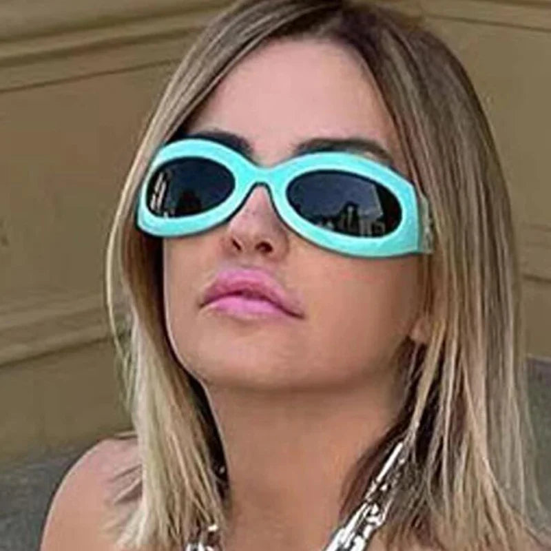 TOYEARN Y2K Punk Cat Eye Sunglasses UV400 Mirror – Unisex Cat Eye Sunglasses SWANS