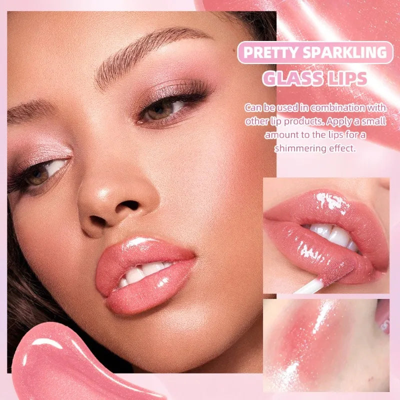 Taro Purple Lip Gloss Gold Sparkle – Glassy Shine & Hydrating Lip Gloss SWANS