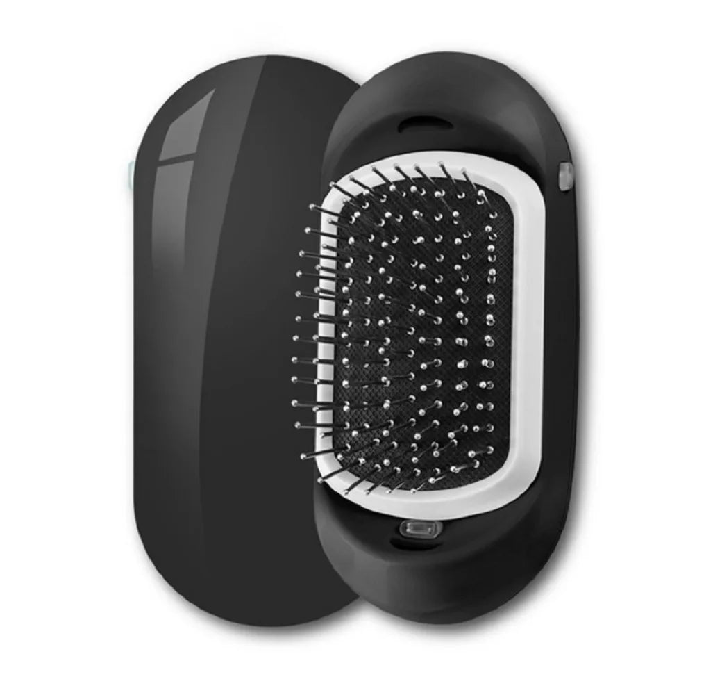 YIBER Ionic Anti-Static Hairbrush – Ball-Tip Scalp Massager Ionic Hair Brush SWANS black