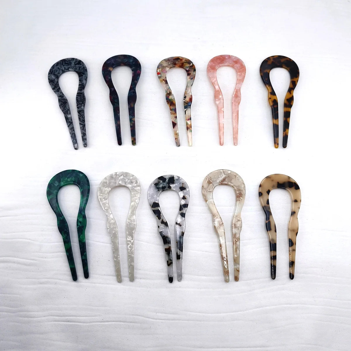 U-Shaped Tortoiseshell Acetate Hair Fork for Women Hair Fork SWANS