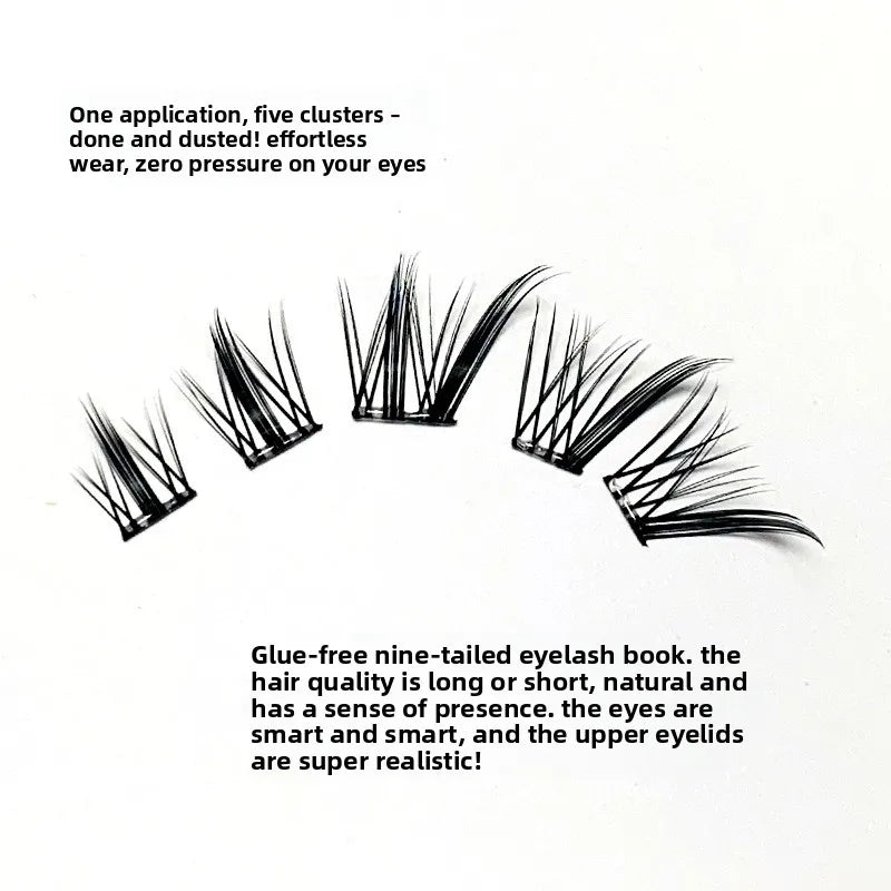 Self-Adhesive False Eyelashes – Fluffy Fox Eye 20-Row Set False Eyelashes SWANS